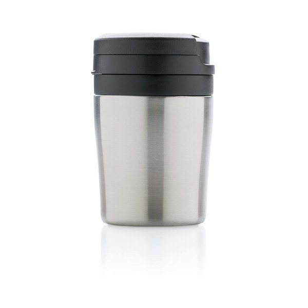 Coffee to Go ezüstszínű termo bögre füllel, 160 ml - XD Design-image-2