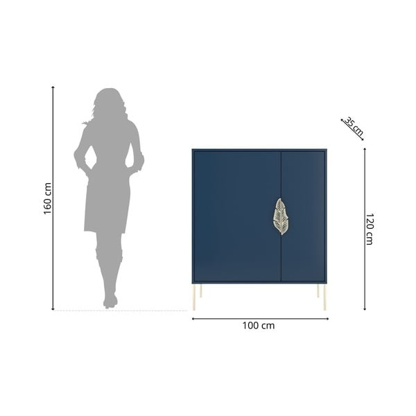 Merlin sötétkék cipősszekrény - Skandica-image-4