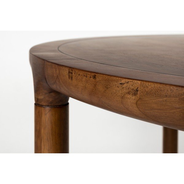 Kerek étkezőasztal diófa dekorral ø 128 cm Storm – Zuiver-image-2