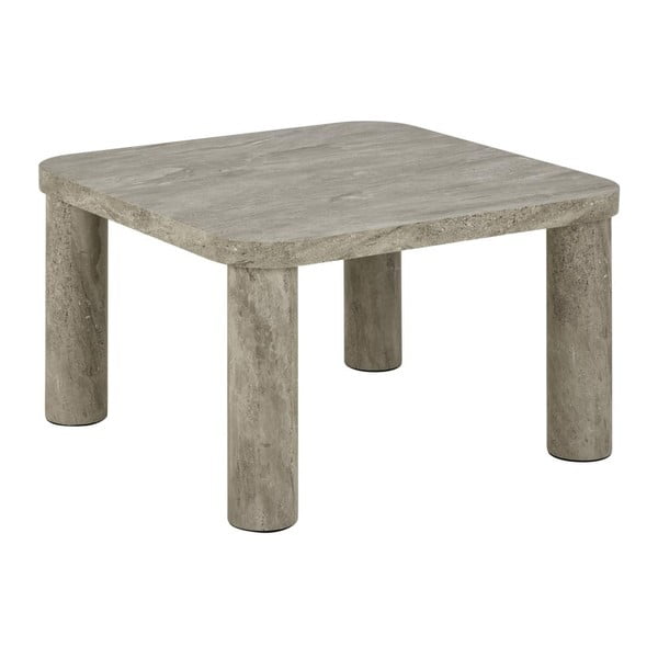 Világosszürke dohányzóasztal márvány dekorral 60x60 cm Solano – Actona