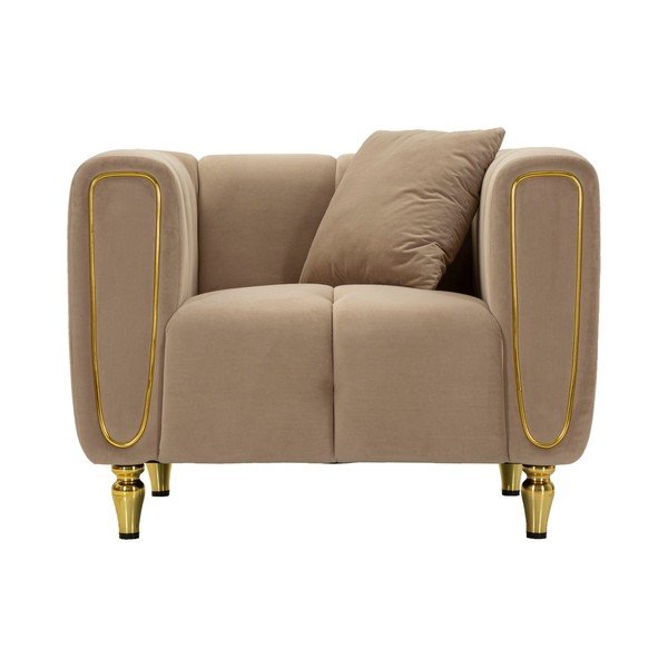 Szürkésbarna bársony fotel Alma – Mauro Ferretti-image-2