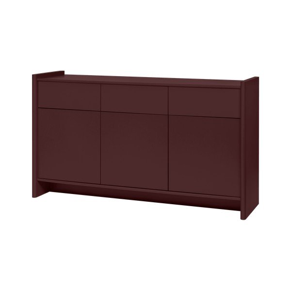 Borvörös komód 160x91x46 cm Rali – noo.ma
