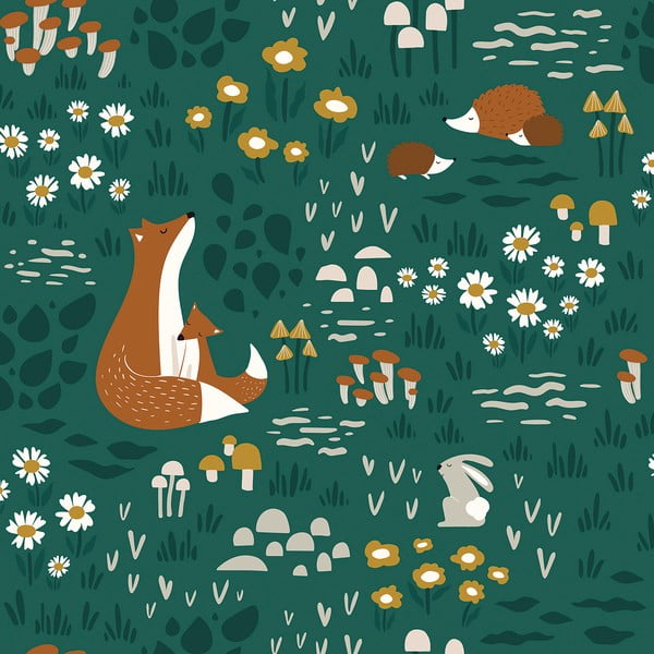 Gyerek tapéta 10 m x 50 cm Forest Animals – Lilipinso