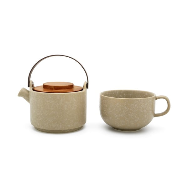 Bézs agyagkerámia teázó szett Umea – Bredemeijer-image-2
