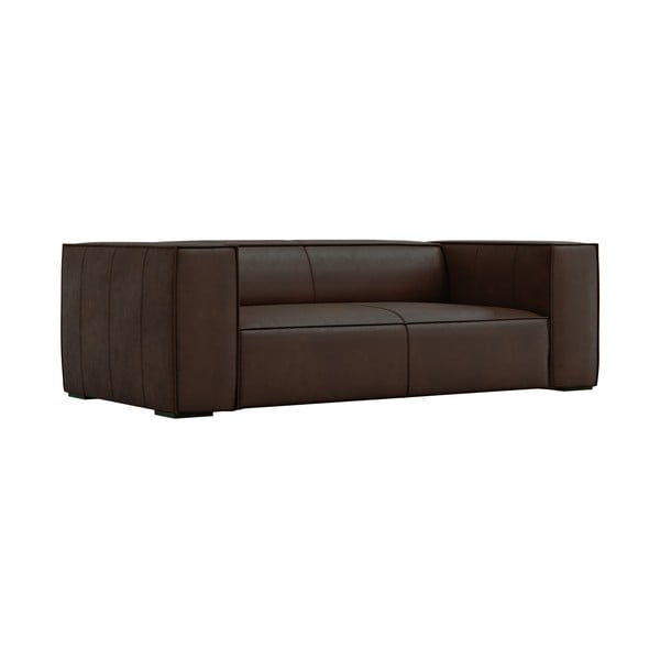Sötétbarna bőr kanapé 212 cm Madame – Windsor & Co Sofas-image-2