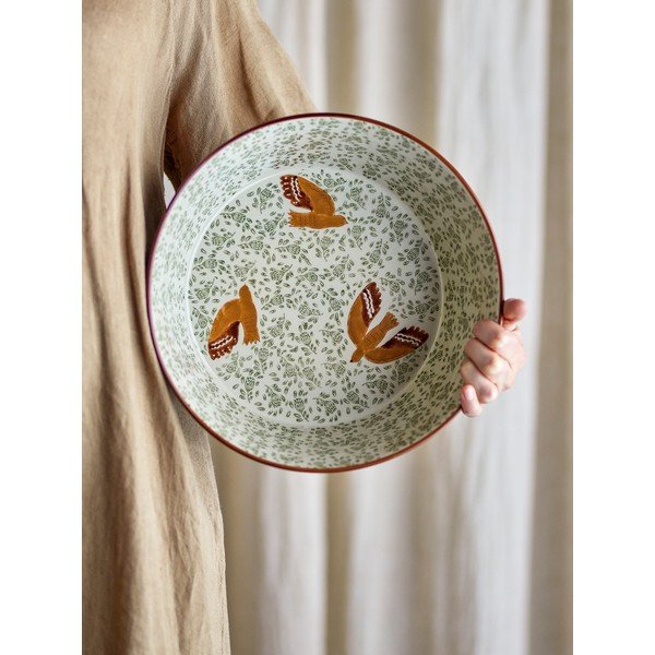 Zöld kerámia tál ø 28 cm Hezha – Bloomingville-image-3