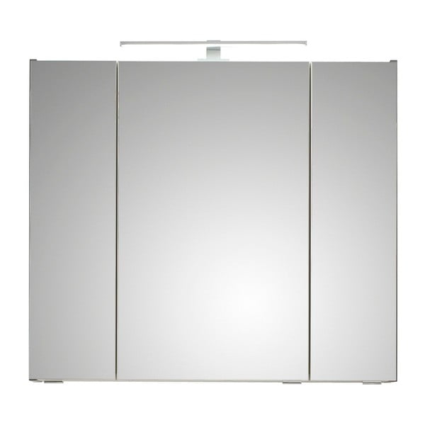 Szürke függő fürdőszoba szekrény tükörrel 80x70 cm Set 357 - Pelipal