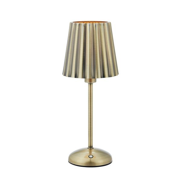 Sárgaréz színű fém LED dimmelhető-hordozható asztali lámpa (magasság 35 cm) Celia – Markslöjd