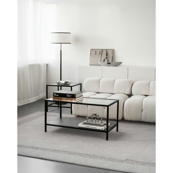 Világosszürke gyapjú szőnyeg 133x190 cm Morphic Rocca – Agnella-image-2