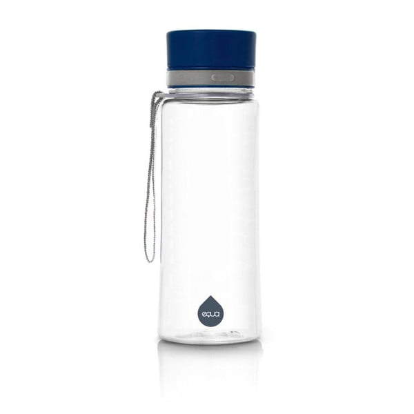 Műanyag ivópalack kék kupakkal 600 ml Plain - Equa