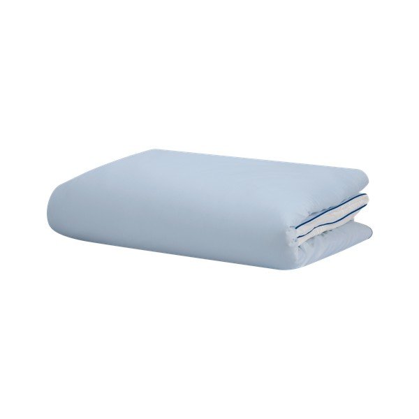 Világoskék egyszemélyes pamut-szatén paplanhuzat 140x200 cm Oba – noo.ma