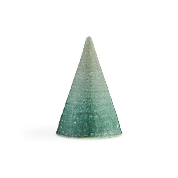 Glazed Cone Aqua türkiz agyagkerámia dekorációs szobor, magasság 15 cm - Kähler Design