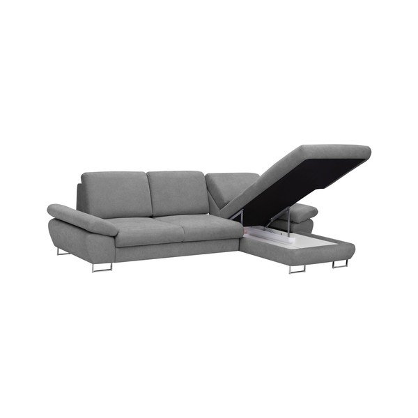Pi világosszürke kinyitható sarokkanapé, jobb oldali kivitel - Windsor & Co Sofas-image-3