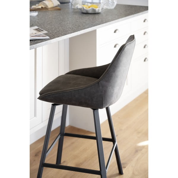 Szürke bárszék szett 2 db-os (ülésmagasság 65 cm) Alison – Rowico-image-2