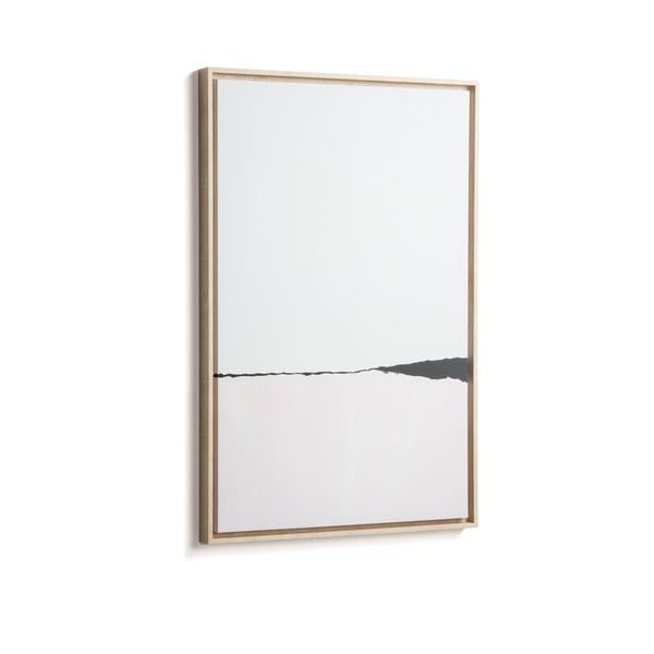 Abstract fehér keretezett falikép, 60 x 90 cm - Kave Home I