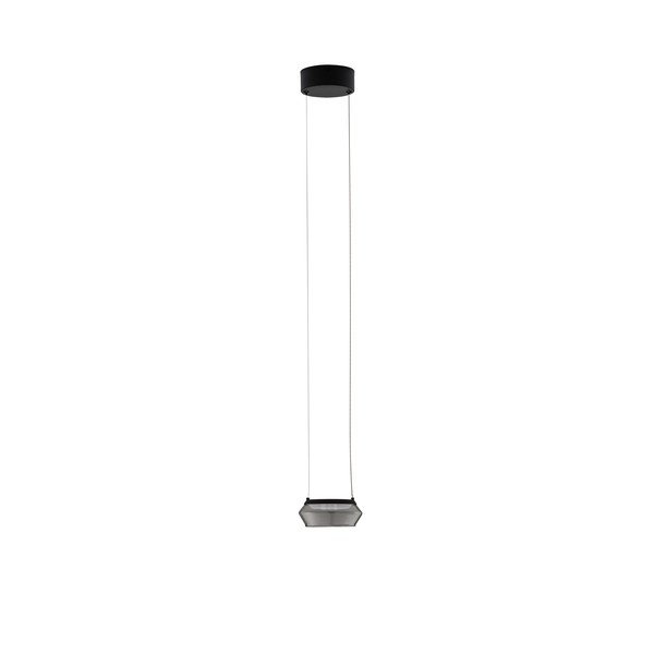 Matt fekete üveg LED függőlámpa ø 14 cm Jailyn – Nova Luce