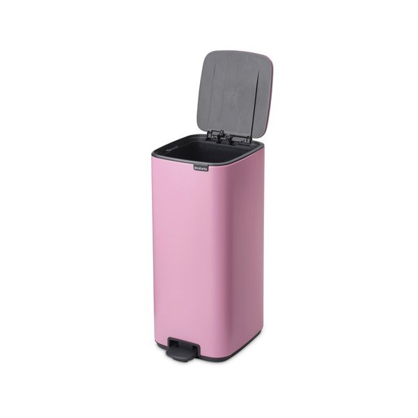 Rózsaszín acél pedálos szemetes 30 l Bo – Brabantia