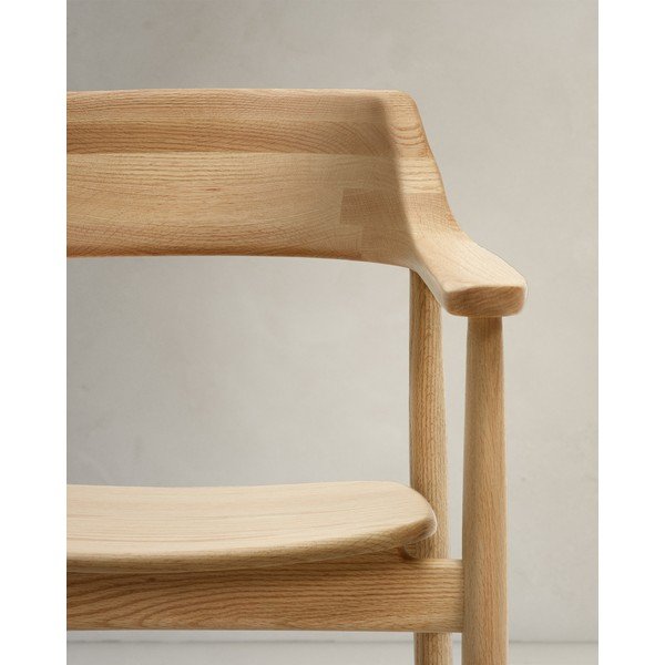 Natúr színű tölgyfa étkezőszék Fondes – Kave Home-image-4