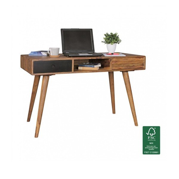 REPA tömör kelet-indiai rózsafa íróasztal, 117 x 60 cm - Skyport-image-2