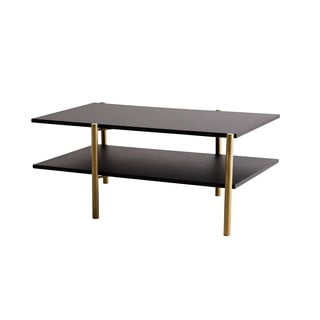 Fekete dohányzóasztal fekete asztallappal 100x65 cm Rave - CustomForm