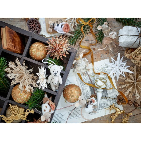 Papír karácsonyi függődísz készlet 6 db-os Star – Bloomingville-image-3