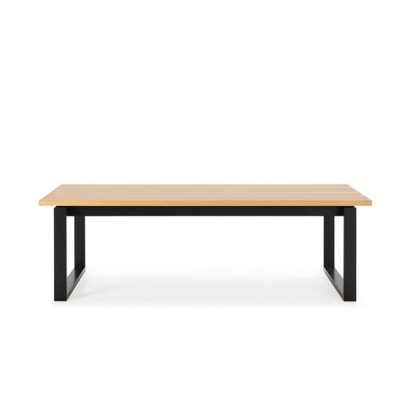 Étkezőasztal tölgyfa dekoros asztallappal 100x220 cm Rina – Marckeric-image-2