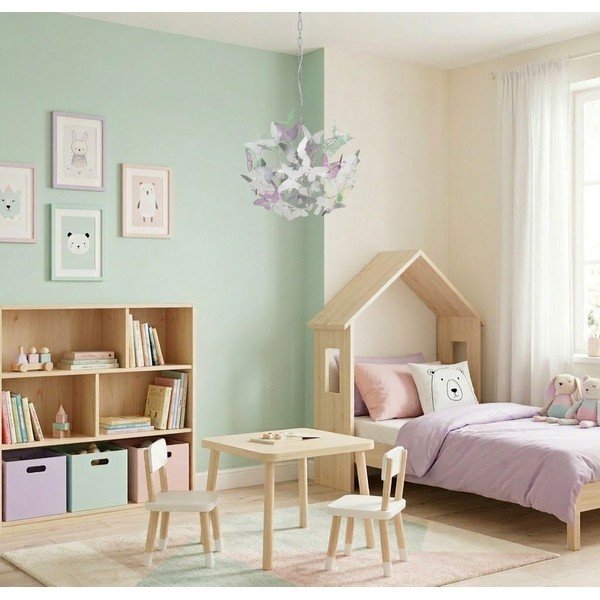 Gyerek függőlámpa műanyag búrával ø 50 cm Butterfly – Reality-image-2