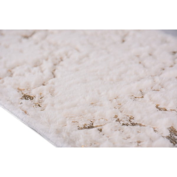 Krémszínű-aranyszínű pamut lépcsőszőnyeg szett 16 db-os 25x65 cm Simli Altin – Vitaus-image-2