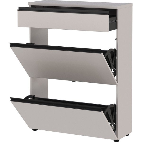 Krémszínű cipőtartó 80x107x29 cm Baldone – Germania-image-2