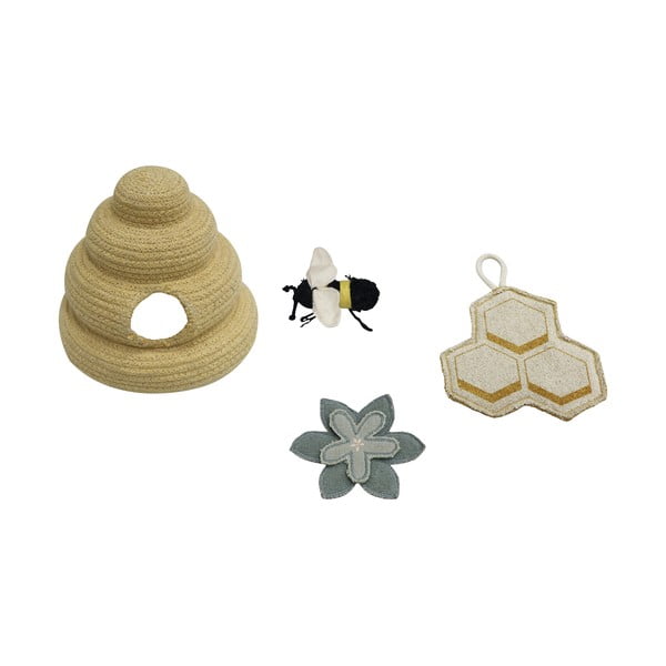 Krémszínű pamut gyerek játszószőnyeg 90x130 cm Pollination – Lorena Canals-image-4