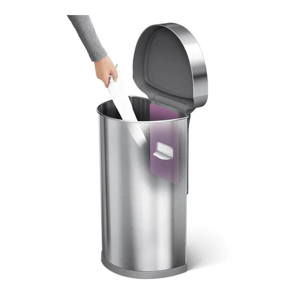 Rozsdamentes acél érintésmentes szemetes 45 l - simplehuman-image-4