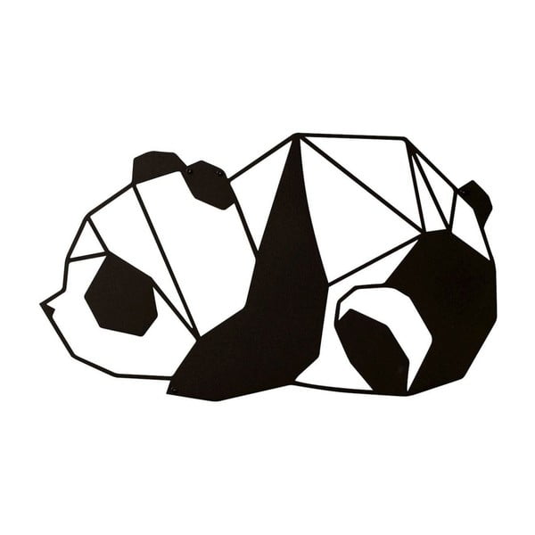 Panda alakú fém faldísz, 52 x 30 cm