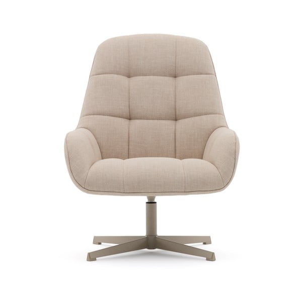 Bézs forgó fotel Jaspe – Kave Home-image-2