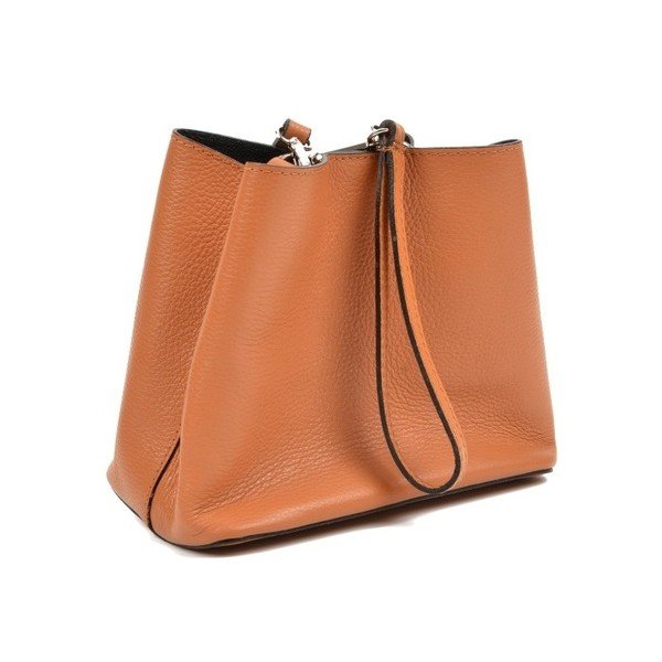 Catarina konyakbarna bőrtáska - Mangotti Bags-image-1