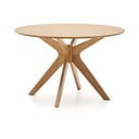 Kerek étkezőasztal tölgyfa dekoros asztallappal ø 120 cm Naanim – Kave Home