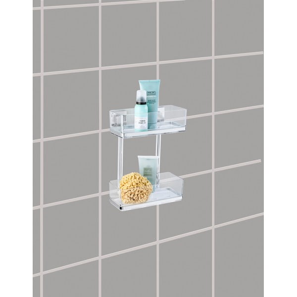 Vacuum-Loc fúrásmentes tartó 2 polccal, 14 x 25,5 cm - Wenko-image-1