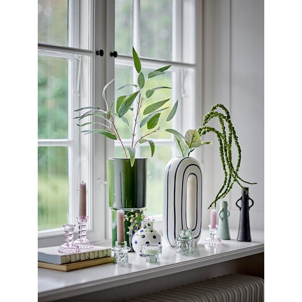 Fehér kerámia kézzel festett váza (magasság 11 cm) Fian – Bloomingville-image-2