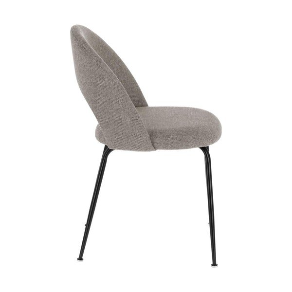 Szürke kárpitozott étkezőszék Mahalia – Kave Home-image-3