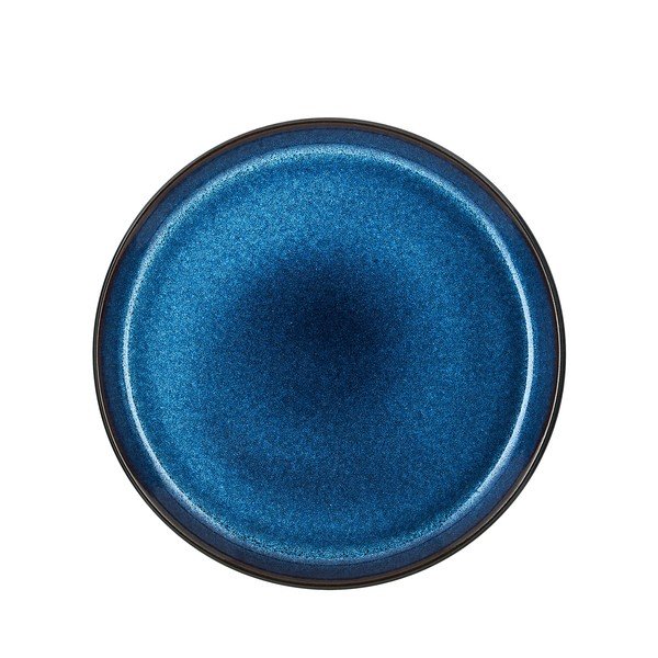 Fekete-kék kőedény desszertes tányér ø 21 cm Gastro Dark Blue/Black – Bitz