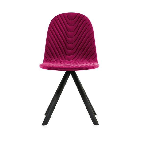 Mannequin Wave rózsaszín szék fekete lábakkal - Iker