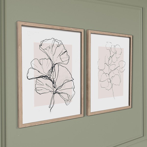 Nyomtatott keretezett kép szett 2 db-os 30x40 cm Floral Set – Styler-image-3