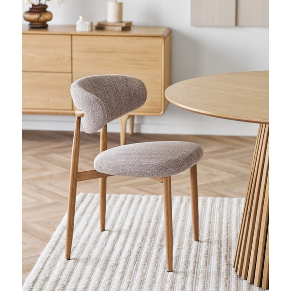 Bézs-natúr színű kárpitozott étkezőszék Levanto – House Nordic-image-1