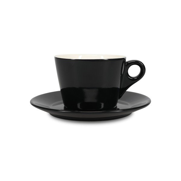 Fekete porcelán csésze lattéhoz 280 ml Barista – BonBistro-image-2