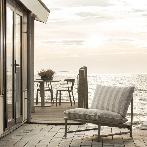 Bézs fém-párnázott kerti fotel Elvo – WOOOD-image-1