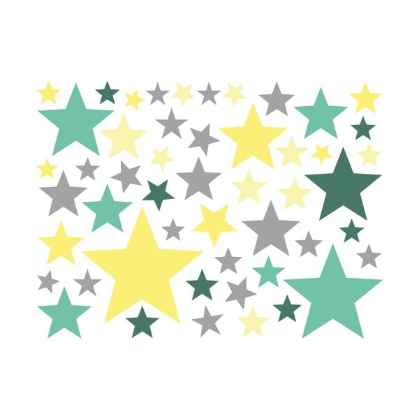 Stars Green and Yellow 50 db-os falmatrica szett - Ambiance-image-2
