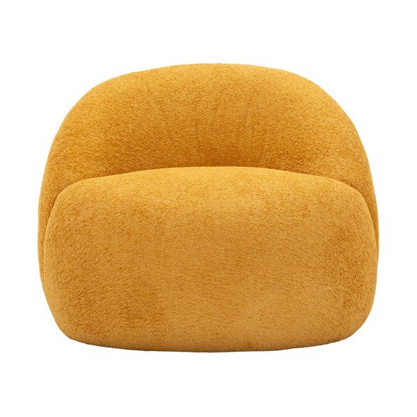 Mustársárga buklé fotel Ginerva – Mauro Ferretti-image-2