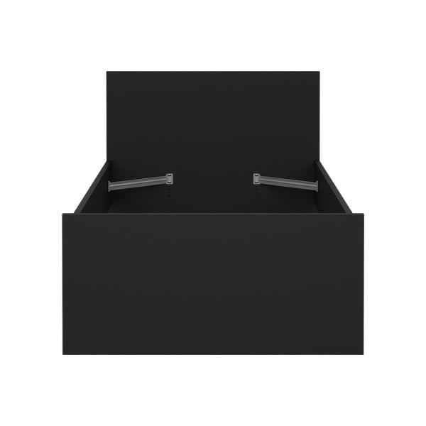 Fekete egyszemélyes ágy 90x190 cm Naia – Tvilum-image-2