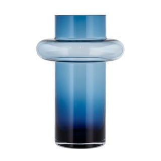 Tube sötétkék üveg váza, magasság 30 cm - Lyngby Glas