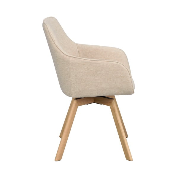 Bézs kárpitozott étkezőfotel szett 2 db-os Alison – Rowico-image-2