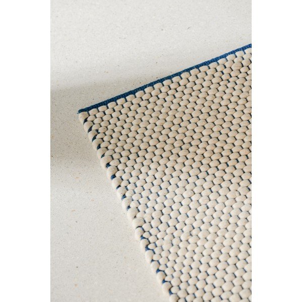 Kék-bézs kézi szövésű gyapjú szőnyeg 170x240 cm Lenu – noo.ma-image-3